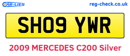 SH09YWR are the vehicle registration plates.
