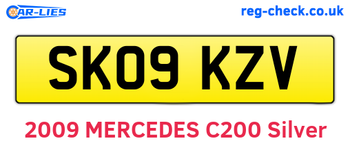 SK09KZV are the vehicle registration plates.