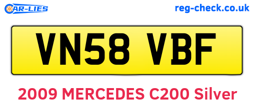 VN58VBF are the vehicle registration plates.