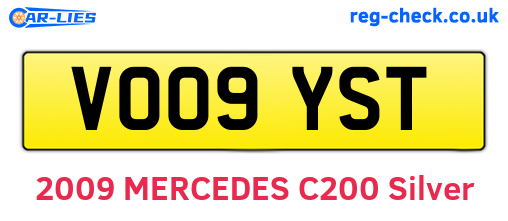 VO09YST are the vehicle registration plates.