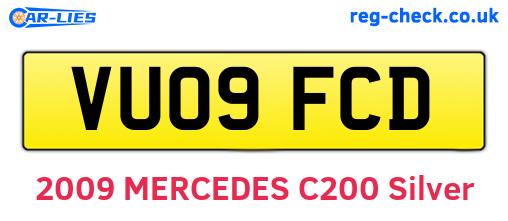 VU09FCD are the vehicle registration plates.
