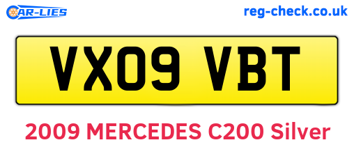VX09VBT are the vehicle registration plates.