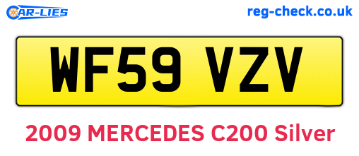 WF59VZV are the vehicle registration plates.