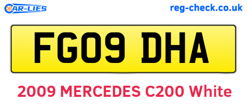 FG09DHA are the vehicle registration plates.