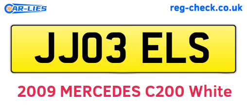 JJ03ELS are the vehicle registration plates.