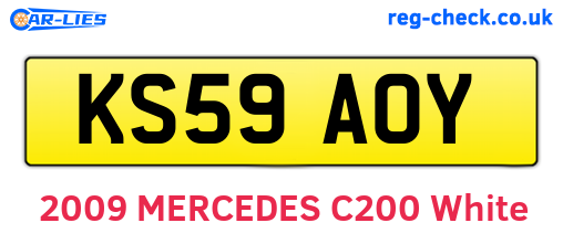 KS59AOY are the vehicle registration plates.