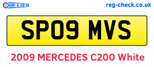 SP09MVS are the vehicle registration plates.
