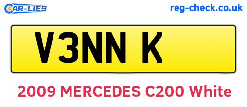 V3NNK are the vehicle registration plates.