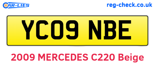 YC09NBE are the vehicle registration plates.