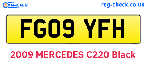 FG09YFH are the vehicle registration plates.
