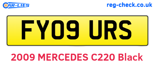 FY09URS are the vehicle registration plates.