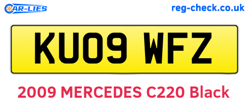 KU09WFZ are the vehicle registration plates.