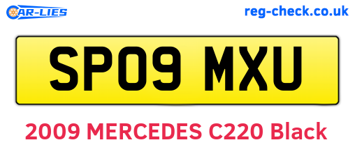 SP09MXU are the vehicle registration plates.