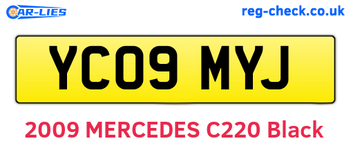 YC09MYJ are the vehicle registration plates.