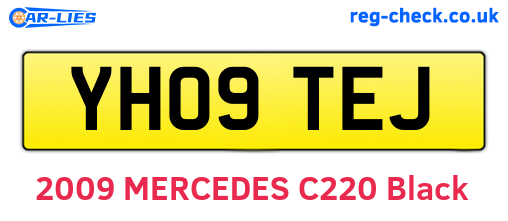 YH09TEJ are the vehicle registration plates.