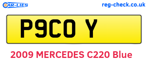 P9COY are the vehicle registration plates.