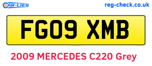 FG09XMB are the vehicle registration plates.