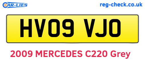 HV09VJO are the vehicle registration plates.