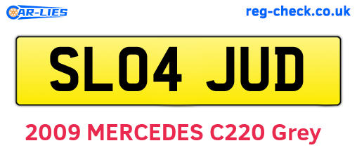 SL04JUD are the vehicle registration plates.
