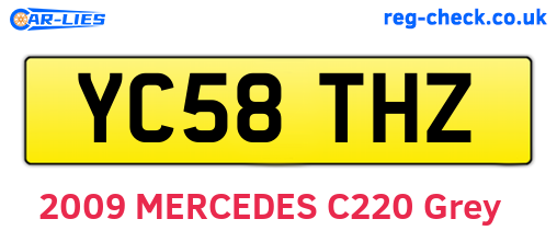 YC58THZ are the vehicle registration plates.