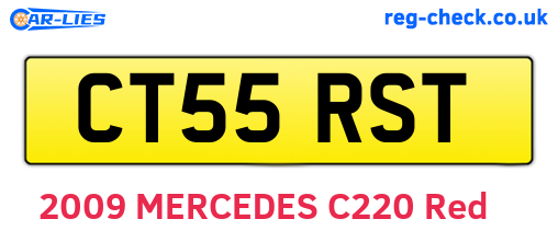 CT55RST are the vehicle registration plates.