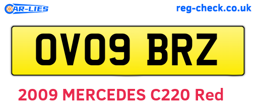 OV09BRZ are the vehicle registration plates.