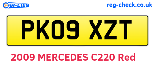 PK09XZT are the vehicle registration plates.