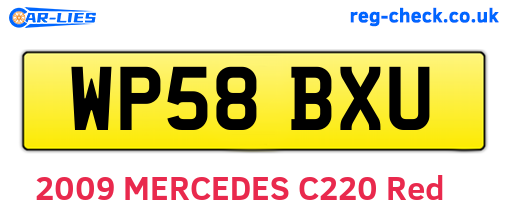 WP58BXU are the vehicle registration plates.