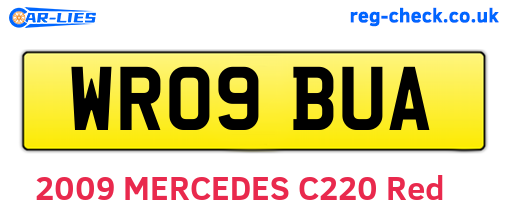 WR09BUA are the vehicle registration plates.