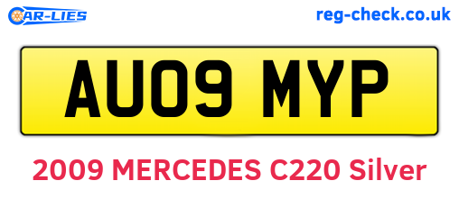 AU09MYP are the vehicle registration plates.