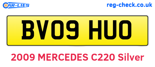 BV09HUO are the vehicle registration plates.
