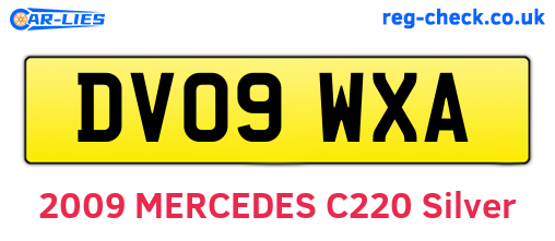 DV09WXA are the vehicle registration plates.