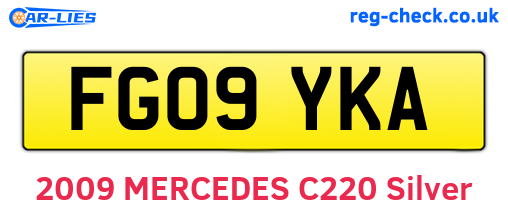 FG09YKA are the vehicle registration plates.