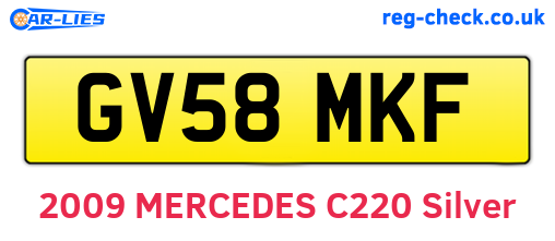 GV58MKF are the vehicle registration plates.