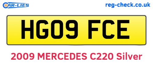HG09FCE are the vehicle registration plates.