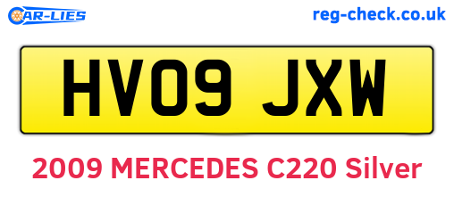 HV09JXW are the vehicle registration plates.