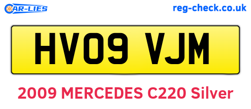 HV09VJM are the vehicle registration plates.