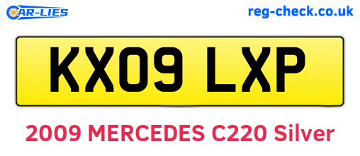 KX09LXP are the vehicle registration plates.