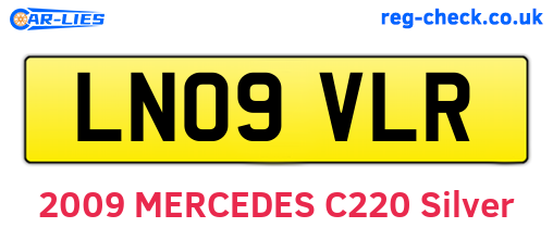 LN09VLR are the vehicle registration plates.