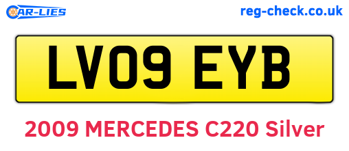 LV09EYB are the vehicle registration plates.