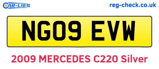 NG09EVW are the vehicle registration plates.