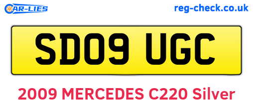 SD09UGC are the vehicle registration plates.