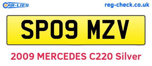 SP09MZV are the vehicle registration plates.