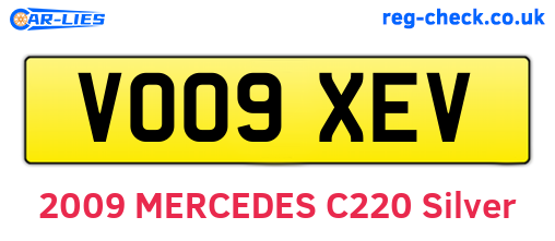 VO09XEV are the vehicle registration plates.
