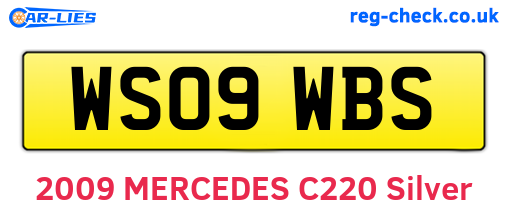 WS09WBS are the vehicle registration plates.
