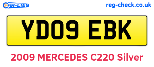 YD09EBK are the vehicle registration plates.