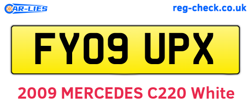 FY09UPX are the vehicle registration plates.