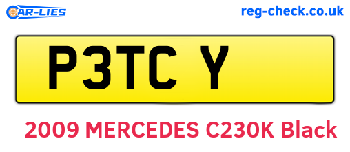 P3TCY are the vehicle registration plates.