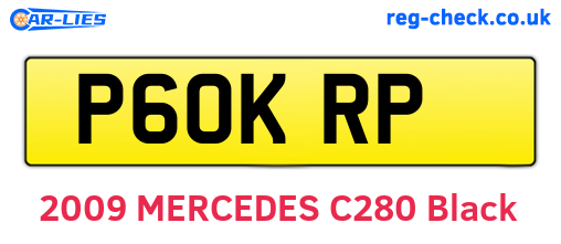 P60KRP are the vehicle registration plates.