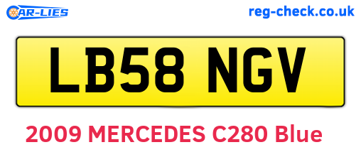 LB58NGV are the vehicle registration plates.
